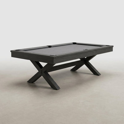 Pool Table Built for Home Game Rooms, 1-Inch Slate Playing Surface, Solid Wood Rails, Premium Wool Blend