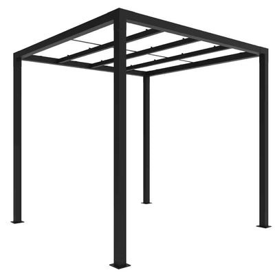 8 Ft. X 8 Ft. Matte Black Aluminum Pergola