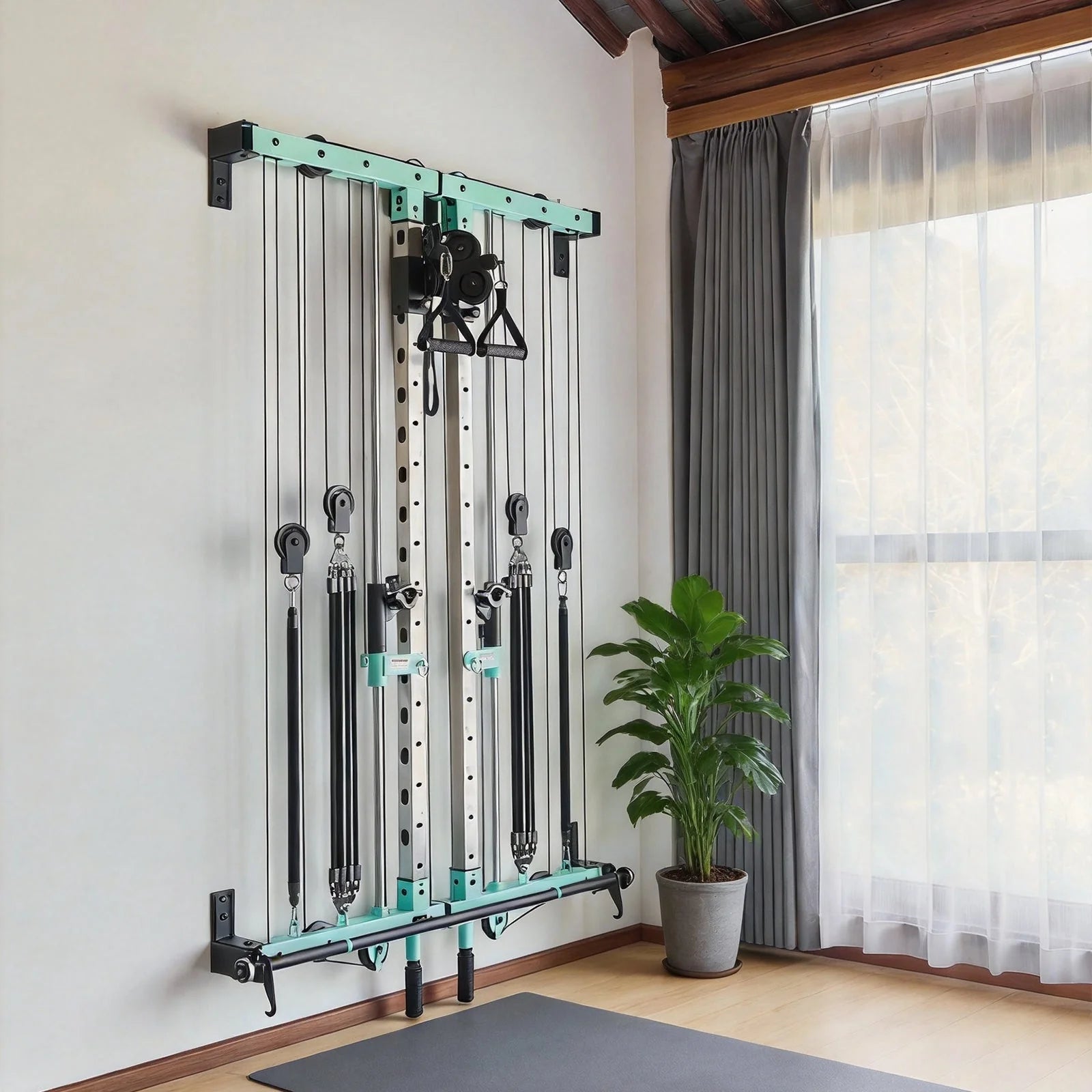Folding Wall-Mounted Smith Machine