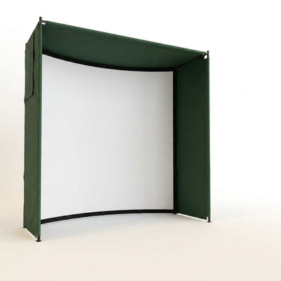 Golf Simulator Enclosure Kit Engineered for Indoor Practice, 9.8x9.8x4.9 Frame, Durable Impact Screen, Velcro System