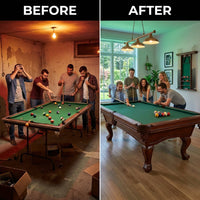 The Canton 8' Pool Table — Before & After