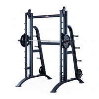 Smith Machine Built for Home Strength Training, Adjustable Bar Heights, Safety Features, Metal Frame