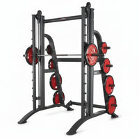 Smith Machine Built for Home Strength Training, Adjustable Bar Heights, Safety Features, Metal Frame
